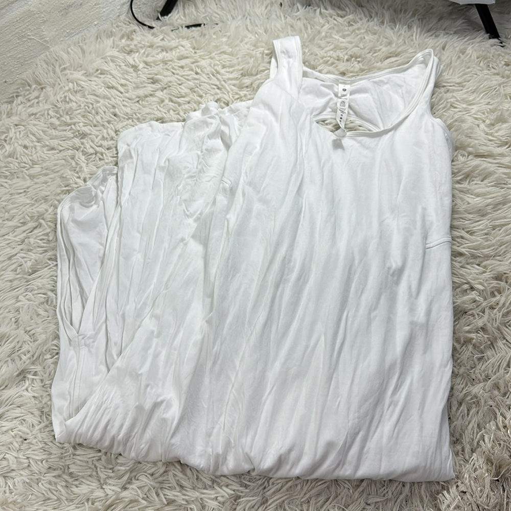 Lululemon Pima Cotton Open-Back Midi Dress White